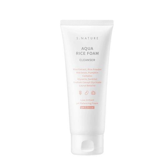 S.NATURE AQUA RICE FOAM CLEANSER 160ml