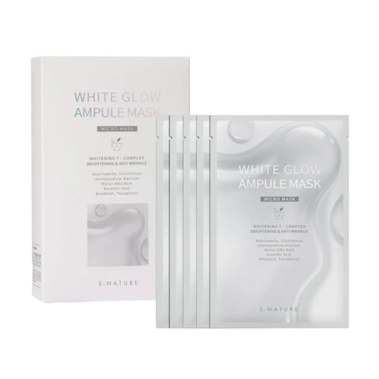 S.NATURE WHITE GLOW AMPULE MASK 5pcs