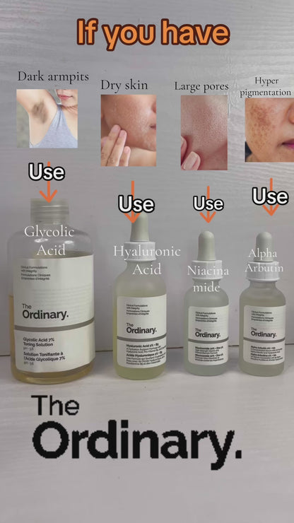 Dark Armpits, Dry Skin, Large Pores & Hyperpigmentation Set by The Ordinary